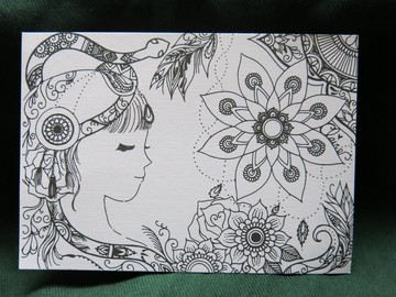 部落女孩 明信片