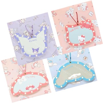 小禮堂 Sanrio 三麗鷗 隨身鏡附鎖圈 (輪廓款) Kitty 美樂蒂 酷洛米 大耳狗