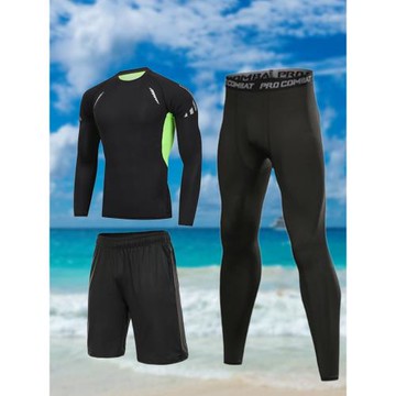 男生泳衣長袖長褲防嗮潛水服男士泳褲套裝水母胖子款速干大碼漂流