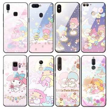 適用三星s21fe手機殼a53/a8s/a22玻璃a12/note20ultra卡通雙子星