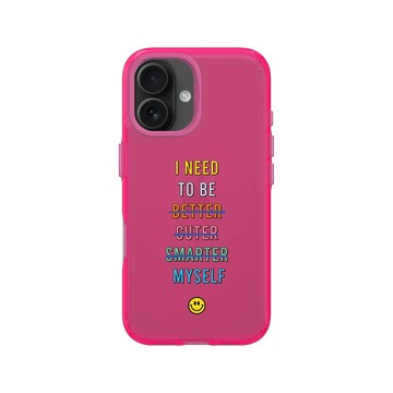 iPhone 16 Clear 粉漾桃 - Positive Vibes / 正好能量 - I Need To Be Myself
