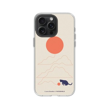 iPhone 15 Pro Max Clear 透明 - ilovedoodle (Lim Heng Swee) - Cat Landscape - Hairball 貓咪貓球