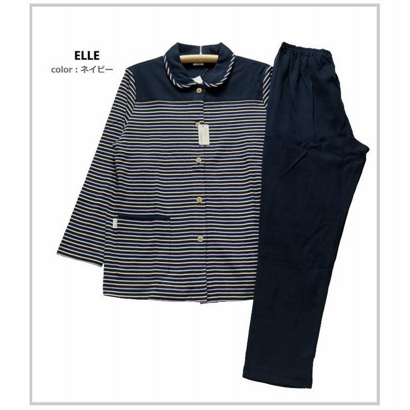 新品】エルELLE 秋冬物厚手ネル地パジャマ（M）№b11 Lサイズ
