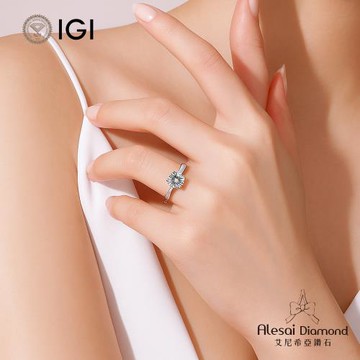 Alesai 艾尼希亞鑽石 IGI 2克拉 D/VVS2 四爪鑽戒 培育鑽石 3EX+IDEAL 車工