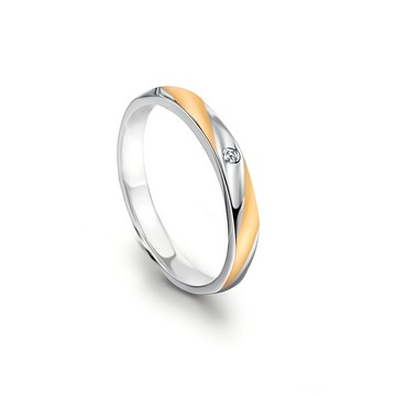 KOR 蔻兒鑽石 只想見你 鑽石K金白鋼 女戒指 求婚/訂婚戒