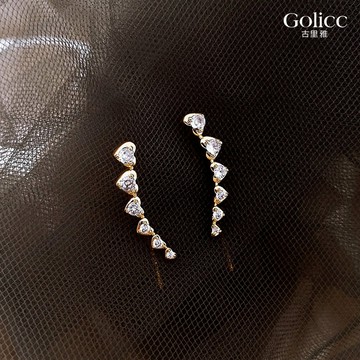Gulicc 耳環 金色愛心耳飾