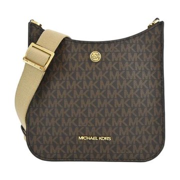 MICHAEL KORS BRILEY滿版PVC斜背包-小/咖