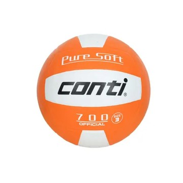 conti 3號超軟橡膠排球-雙色系列-3號球 運動 訓練 橘白