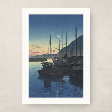 【 藝術畫卡 】川瀨巴水・別府乃朝 | B4畫卡