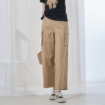 CLL巧玲瓏 潮流工裝口袋褶飾休閒褲 7171222