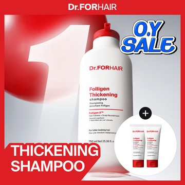Dr. FORHAIR Folligen Thickening Shampoo 750ml Set (+100ml*2ea)