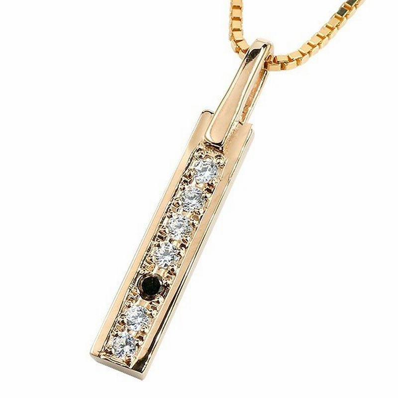 ネックレス メンズ ピンクゴールドk18 バーネックレス ブラックダイヤモンド ダイヤ ペンダント 18金 18ｋ チェーン プレートネックレス トレジャーハンター 通販 Lineポイント最大0 5 Get Lineショッピング