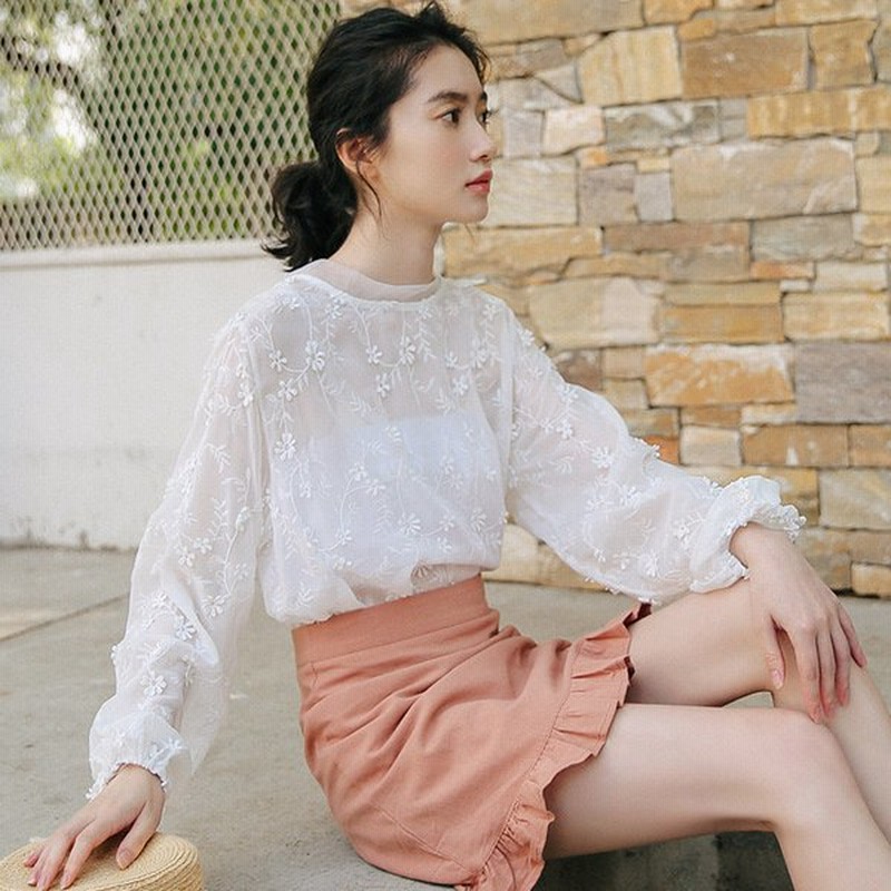 レースブラウス レディース 総レース シャツ 長袖 トップス 通学 通勤 オフィス シャツブラウス フォーマル ブラウス ファッション カジュアル 通販 Lineポイント最大0 5 Get Lineショッピング