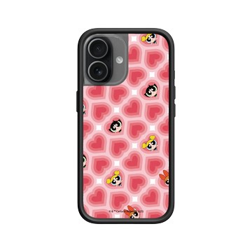 iPhone 17 Mod NX -邊框背蓋組合 (相機按鈕) 黑 - The Powerpuff Girls 飛天小女警 - 愛心圖案