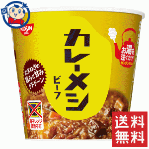 送料無料 カップライス 日清 カレーメシビーフ 107g×6個入×1ケース