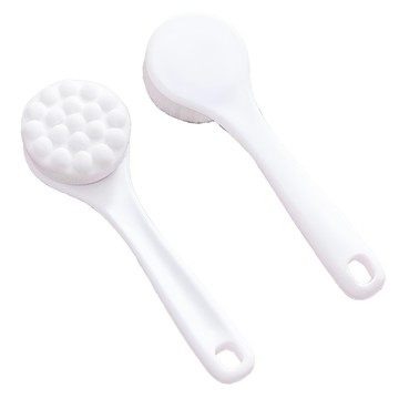 Imakara 日式軟毛洗臉刷  超細刷毛  圓潤手柄  帶掛孔設計  白色  1個