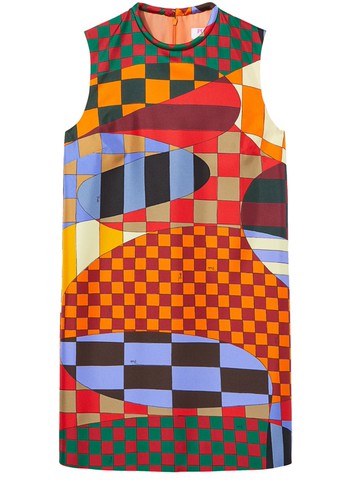 PUCCI - Giardino-print silk minidress - women - Silk - 42 - Green