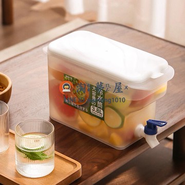 冰箱冷水壺帶龍頭夏季大容量涼水壺家用耐高溫可樂檸檬水瓶冷水桶【淘夢屋】
