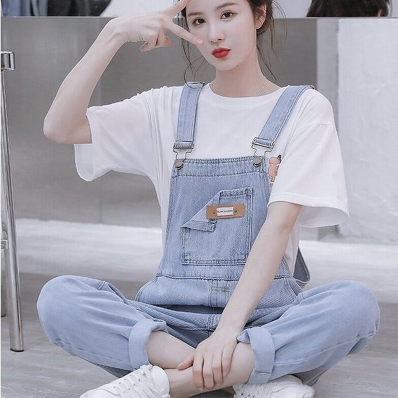 デニムサロペット オーバーオール レディース パンツ ボトムス こなれ感 大人かわいい お出かけ 買い物 カジュアル 通学 普段着 おしゃれ 部屋着 体型カバー 通販 Lineポイント最大0 5 Get Lineショッピング