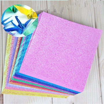 千紙鶴折紙 珠光磨砂紙彩色兒童DIY手工剪紙閃光鐳射折紙 許愿紙