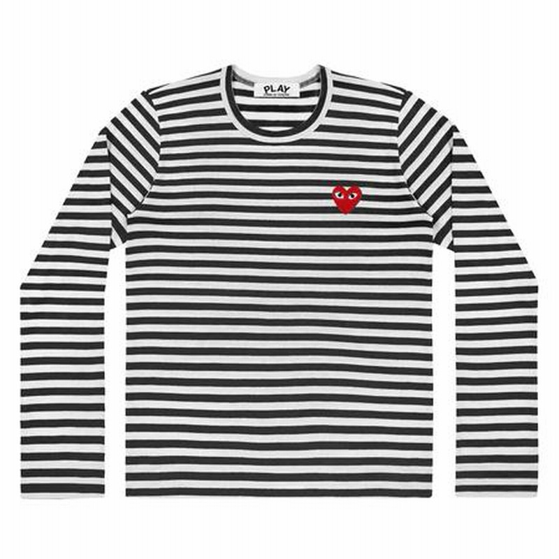 プレイ コム デ ギャルソン 長袖Tシャツ PLAY COMME des GARCONS 赤