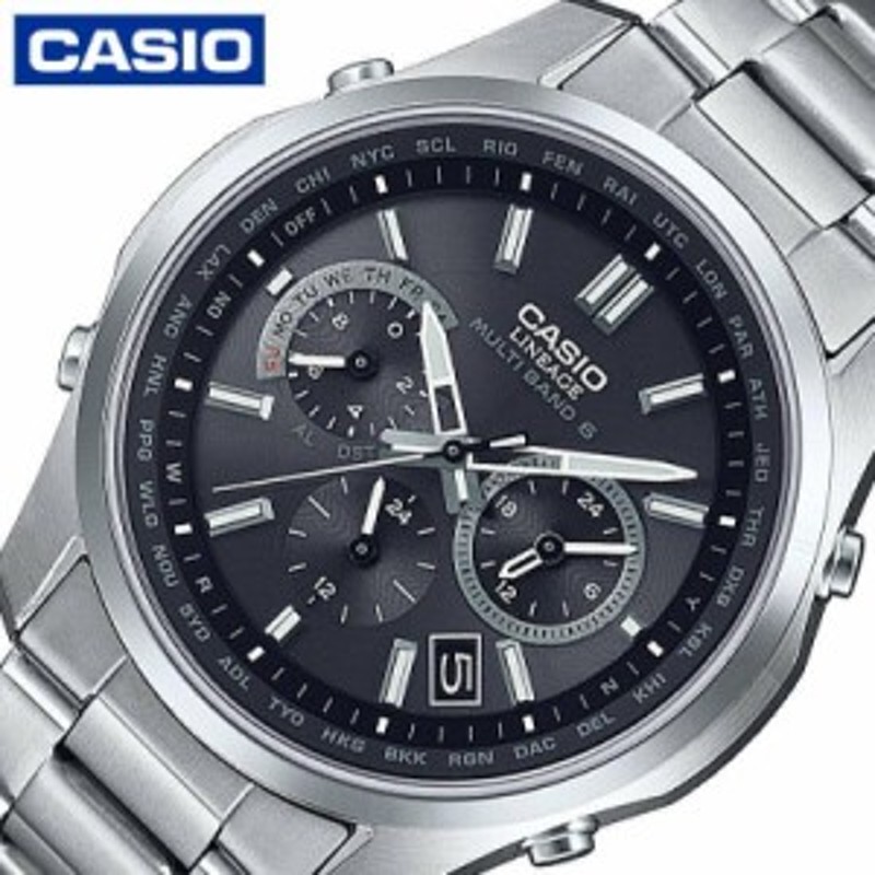 カシオ 電波 ソーラー 腕時計 CASIO 時計 リニエージ LINEAGE 男性