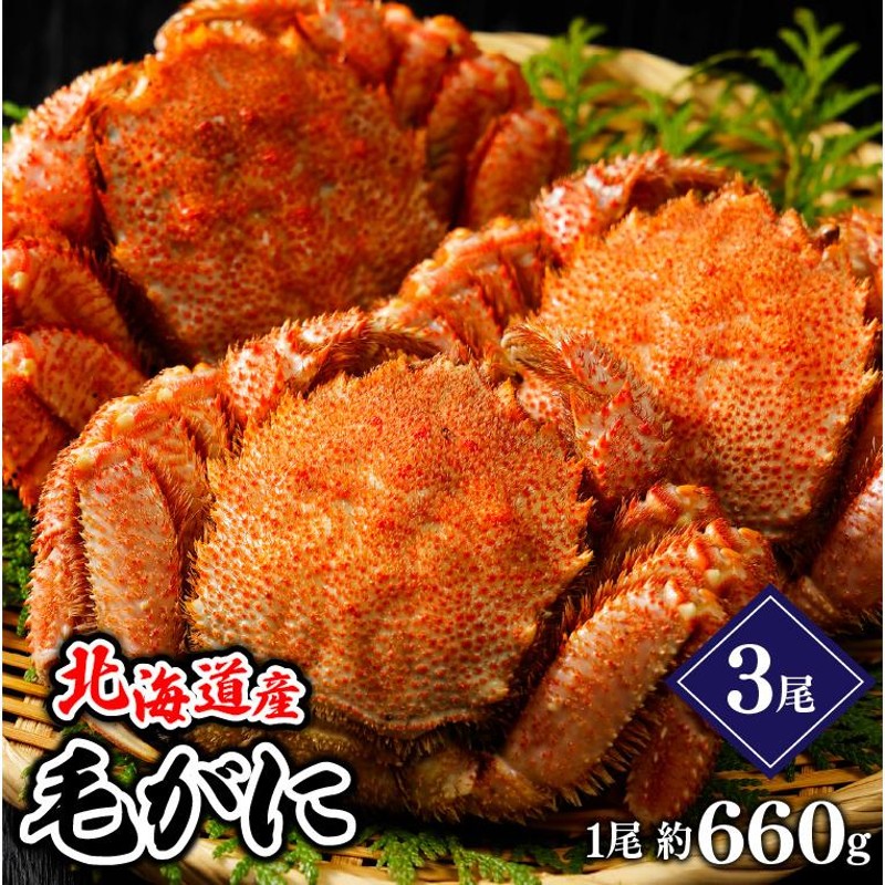 魚介類【特大】毛蟹 3尾（800ｇサイズ） 北海道産 ボイル 付け足 冷凍 お中元 - praksislaering.dk