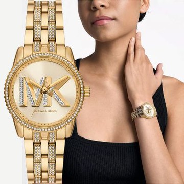 Michael Kors MK Ritz 晶鑽奢華Logo女錶 新年開運 送禮推薦-35mm MK7540