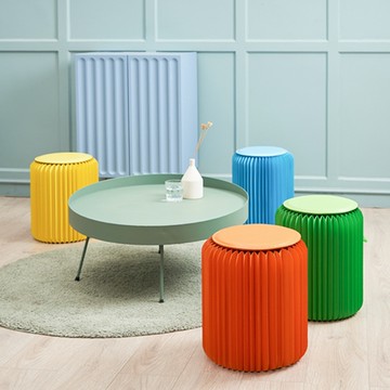 十八紙｜彩色風琴凳-42cm高