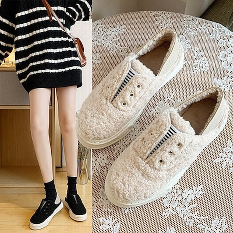 今年の大人気スニーカー ボアブルゾン ファーシューズ 厚底スニーカー 裏起毛 パンプス ぺたんこ 靴 レディース 通販 Lineポイント最大1 0 Get Lineショッピング