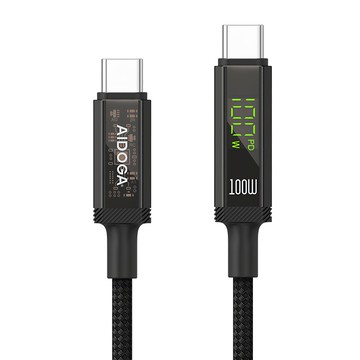 AIDOGA 艾迪伽 鎧甲系列 3合1PD充電傳輸線 USB-C-Type-C  鈦灰色  1.2m  1條