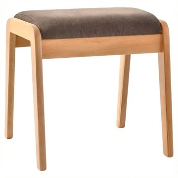 美麗家時尚家居 NS 橡木椅 墨大 棉麻  咖棕色  1個