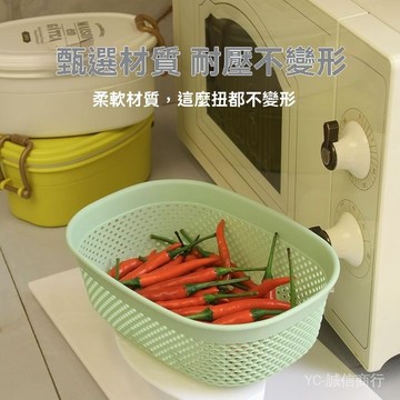 新品免運🎇塑料洗菜淘米籃瀝水籃蔬菜水果收納神器廚房客廳加厚傢用收納籃