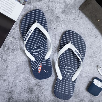 [巴拉娜巴西人字拖專賣店]中壢實體店面Havaianas哈瓦仕 夾腳拖/人字拖 TOP NAUTICAL 沙灘 海灘 海邊 男款 藍條白帶