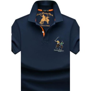 男士短袖T恤潮流保羅POLO衫 純棉寬松大碼男裝本命年紅色翻領體恤