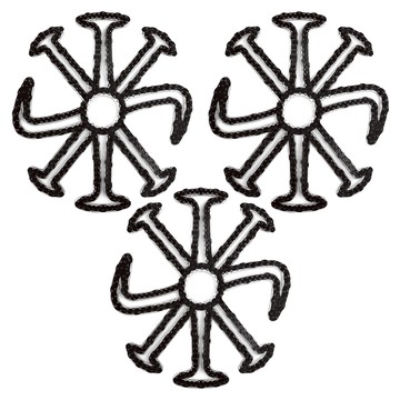 小麥購物 矽膠安全帽內襯 8爪 E164 56g 3個  黑色  21.5 x 19cm