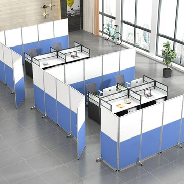 ??快速出貨?? 附發票 廠房車間辦公室活動隔斷墻倉庫移動屏風擋板帶輪簡易隔斷板墻自裝