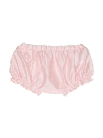 Simonetta - ruffled satin bloomers - kids - Cotton/Silk/Cotton - 12 mth - Pink