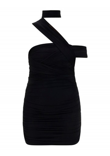 Alexander Wang - Ruched Dress - Womens - Black