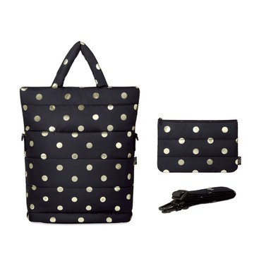 Airy長托特包(附電器收納包) ECO黑金點