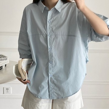 簡約基礎款翻領襯衣121558C