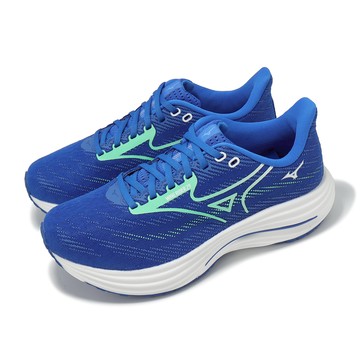 [ACS] Mizuno 慢跑鞋 Wave Rider 29 超寬楦 男鞋 藍 白 波浪片 運動鞋 美津濃 J1GC2504-06