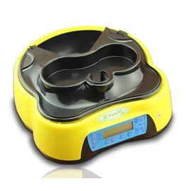 【自動餵食喂水器-C300-D29cm*H13cm】寵物自動餵食器喂水器 4個槽(每槽可放5-250g左右)-79013