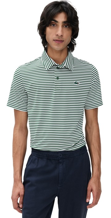 Lacoste Regular Fit UV Protect Golf Polo Shirt Vert/Blanc XXL
