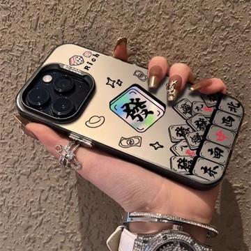 麻將發適用三星note20手機殼s24ultra彩銀s22/s21fe硅膠a14全包a23超薄a24防摔a52s新款a53男女a71情侶蘋果15