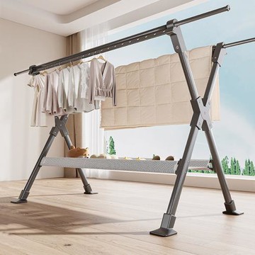 AOTTO 升級加長X型伸縮折疊曬衣架(晾衣架)