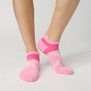 【Footer除臭襪】暖陽麻花輕壓力足弓船短襪-女款(T142M-粉紅)