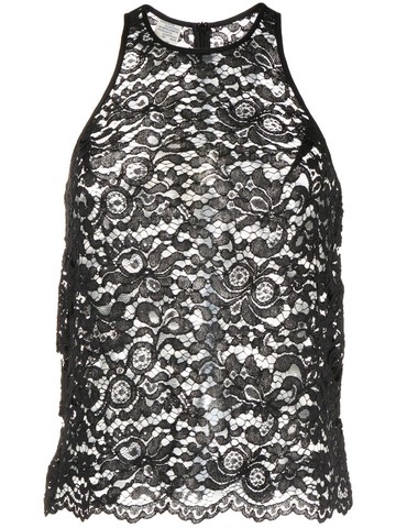 Baum Und Pferdgarten - Mona lace tank top - women - Cotton/Polyamide - 34 - Black