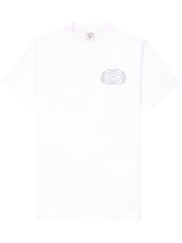 Sporty & Rich - logo-print crew-neck T-shirt - unisex - Cotton - L - White