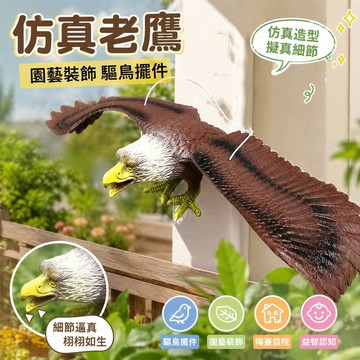 仿真動物🎁仿真老鷹 園藝裝飾 老鷹仿真驅鳥仿真老鷹模型飛鳥猛禽模型兒童益智玩具認知擺件陽臺